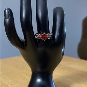 Elegant Orange Gemstone Ring